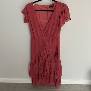 Lulus midi wrap dress size Large